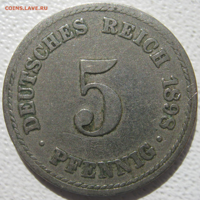  Империя	5 пфеннигов 1898 A до 24.10. - IMG_4144.JPG