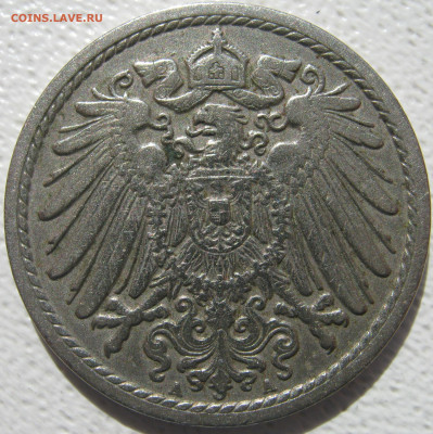  Империя	5 пфеннигов 1907 A до 24.10. - IMG_4167.JPG