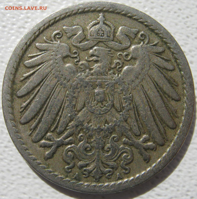  Империя	5 пфеннигов 1910 A до 24.10. - IMG_4193.JPG