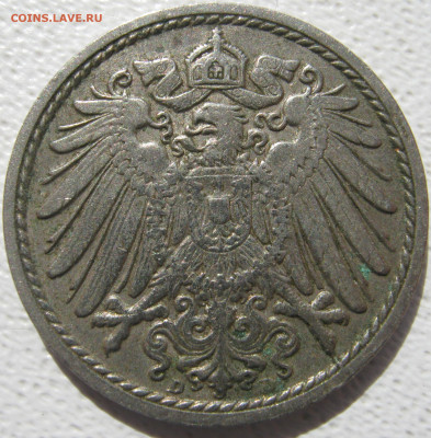  Империя	5 пфеннигов 1912 D до 24.10. - IMG_4203.JPG