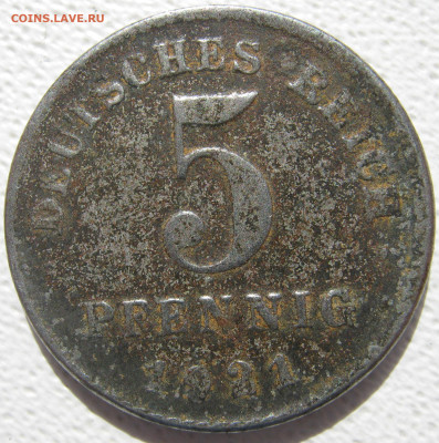  Империя 5 пфеннигов 1921 D (Fe) до 24.10. - IMG_4335.JPG