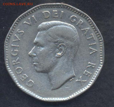 Канада 5 центов 1949 г.  24.10.2025 г. 22 -00 МСК. - Канада 5 ц. 1949 1