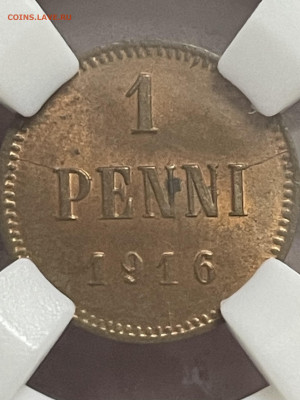 1 пенни 1916 года, в слабе ННР, MS64RB. До 25.10 - IMG_6390