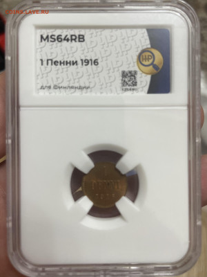 1 пенни 1916 года, в слабе ННР, MS64RB. До 25.10 - IMG_6389