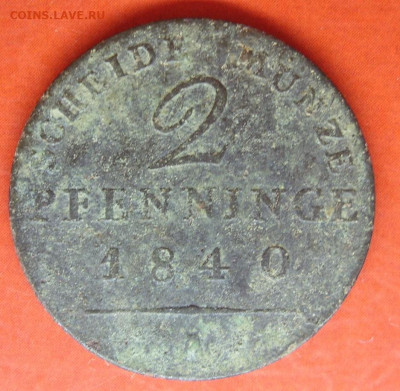 2 пфеннига Пруссия 1840. - SDC10632