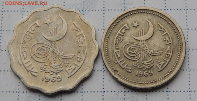 Пакистан погодовка 2 монеты 1969 до 26.10.2025 - Пакистан 10 + 25 пайс .JPG
