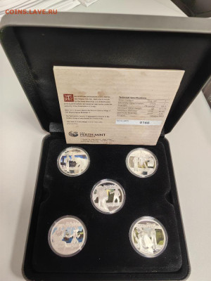 1дол 2011 Тувалу, Герои и злодеи (к-кт 5шт), Ag999, до 30.10 - ЯЯ Герои и злодеи- 1