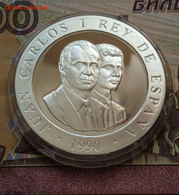 2000 песет 1990 ОИ Барселона 92 Символ Пруф Ag925 - photo_2025-10-13_19-35-48