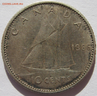 Канада 10 центов 1966 парусная шхуна Блюноуз 27.10 - IMG_2441.JPG