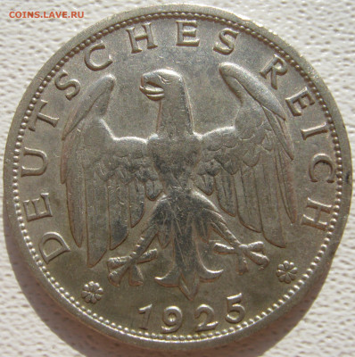 Германия Веймар 1 рейхсмарка 1925 J до 27.10. - IMG_3469.JPG