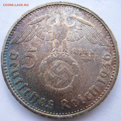 Германия 3 рейх 5 рейхсмарок 1936 A Гинденбург до 27.10. - IMG_2241.JPG