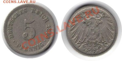 >L< Германия 5 пфенинг(D) 1899 до 26.02.12 20:00 - Германия_5_пфенинг(D)_1899