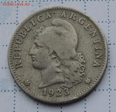Аргентина 20 сентаво 1923 до 29.10.2025 - Аргентина 20 сентаво 1923 .JPG