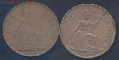 Британия 1 пенни 1929 г.27.10.2025 г. 22 -00 МСК. - Британия