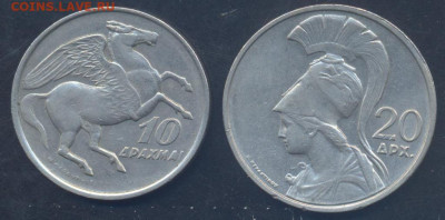 Греция 10  драхм 1973 г.27.10.2025 г. 22 -00 МСК. - Греция3