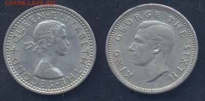 Новая Зеландия 3 пенса 1952 г.27.10.2025 г. 22 -00 МСК. - Зеландия 3 пенса1