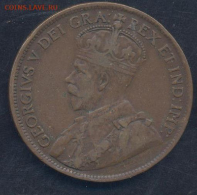 Канада 1 цент 1919 г. 27.10.2025 г. 22 -00 МСК. - Канада