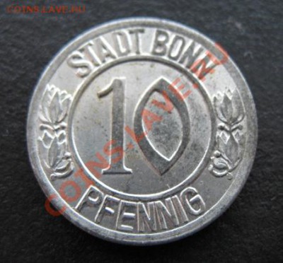 1920 г, город Бонн, 10 пфеннигов, до 28.02 в 21-00 мск - нотг 10 бонн