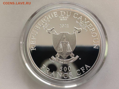 500фр 2021 Камерун Дюрер Поклонение. Святая троица, Ag999. - Ч Дюрер Поклонение-2