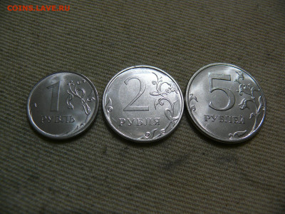 Погодовка 1, 2, 5 рублей Годовой набор 2025 г. Регулярка UNC - Погодовка 1 2 5 - 2025 Б