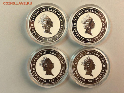 2 доллара 2007 О-ва Кука, Шерлок Холмс(4шт), Ag999, до 03.11 - ЯЯ Шерлок холмс-3