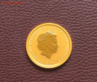 Золото 99999 1,555 г. Австралия Год Тигра 2010 5 долларов - 5d-II