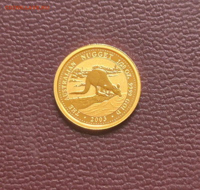 Золото 9999 1,555г Австралия 2003 г. Самородок 5 долларов - kang