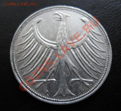 1951 год, Германия, 5 М, серебро, до 28.02 в 21-00 мск - 51 5 марок а