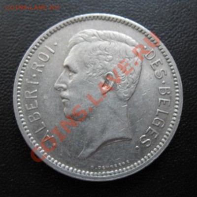 1930 год, Бельгия, 5 фр, до 28.02 в 21-00 мск - 1930 бельг 5а