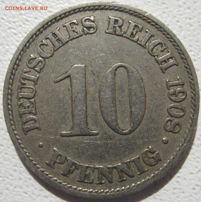  Империя 10 пфеннигов 1908 A до 31.10. - IMG_4438.JPG