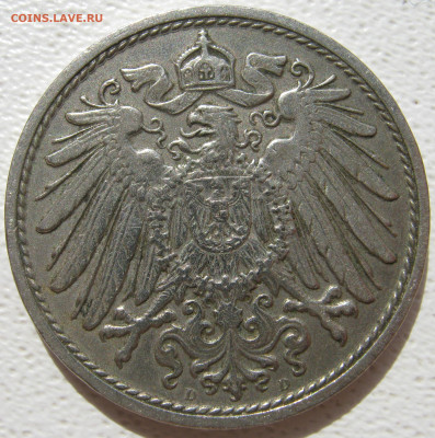 Империя 10 пфеннигов 1913 D до 31.10. - IMG_4479.JPG