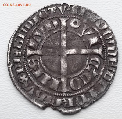 Фландрия, грош, Людовик Мальский, XIV век. Подлинность - DeWatermark.ai_1761714526411