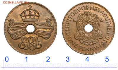 ЗАНИМАТЕЛЬНАЯ НУМИЗМАТИКА - Британская Новая Гвинея Эдвард VIII 1 пенни 1936 (1)