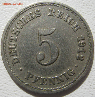  Империя	5 пфеннигов 1912 A до 01.11. - IMG_4200.JPG