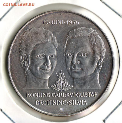 Швеция 50 крон, 1976. Свадьба   Карла и  Сильвии	, до 05.11 - 2025.3.5-1