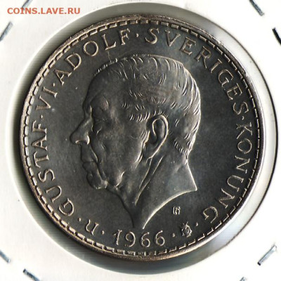 Швеция,  5 крон 1966 года, 100 лет  реформе, до 05.11 - 2025.3.11-1