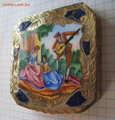 Пудреница с эмалью - П03