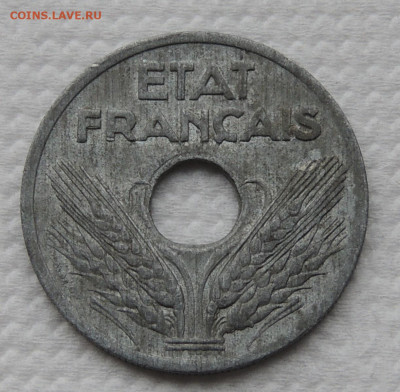 Франция 20 сантимов 1941 VINGT до 2.11.2025 - Франция 20 сантимов 41 .JPG