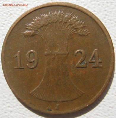 Веймар 1 рейхспфенниг 1924 J до 02.11. - IMG_4661.JPG