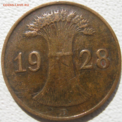  Веймар 1 рейхспфенниг 1928 D до 02.11. - IMG_4701.JPG
