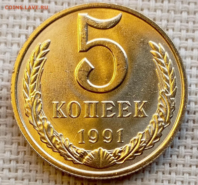 5 копеек 1991 года ММД Штемпельный Блеск до 1.11 в 22.00 - 1761831235145