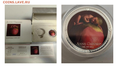 2дол 2012 Ниуэ-Анна Геддес Девочка на пионе, Ag999, до 06.11 - Э Анна Геддес Девочка-0