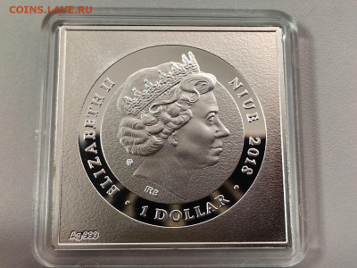 1 доллар 2018 Ниуэ. Рафаэль Санти. Ангелы, Ag999, до 06.11 - Ю Ангелы Сикстинской-3