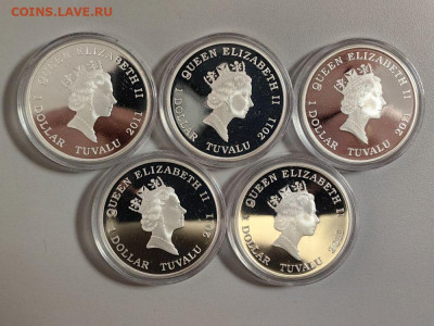 1дол 2011 Тувалу, Герои и злодеи (к-кт 5шт), Ag999, до 06.11 - ЯЯ Герои и злодеи- 3