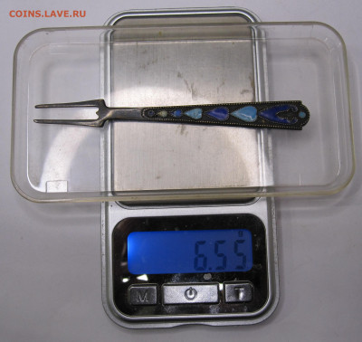 Вилка для димона с эмалями Серебро 875 пр 1959г до 01.11 - 006.JPG