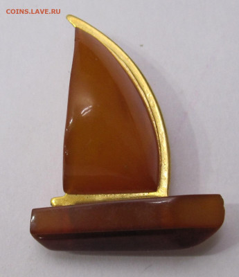 Брошь "Парусник" Янтарь СССР до 01.11 - 001.JPG