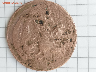 2 коп-1758г.Елизавета-I.(Два перечекана)до15.10.25г в 23-00ч - 023