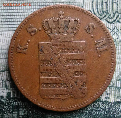 Германия Саксония 2 Пфеннига 1856 года до 03.11.2025 - IMG_20251029_002754