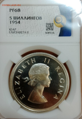 ЮАР 5 шиллингов 1954 ННР PF68 до 04.11 - IMG_20251031_143437_607