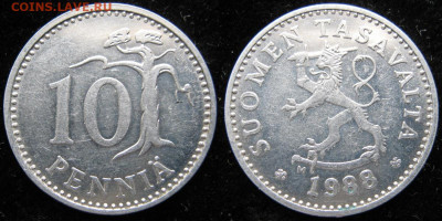 Финляндия 10 пенни 1988 М до 07-11-25 в 22:00 - Финляндия 10 пенни 1988 M    13054